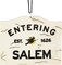 Tree Buddees Entering Salem Sign with Witch Halloween Ornament